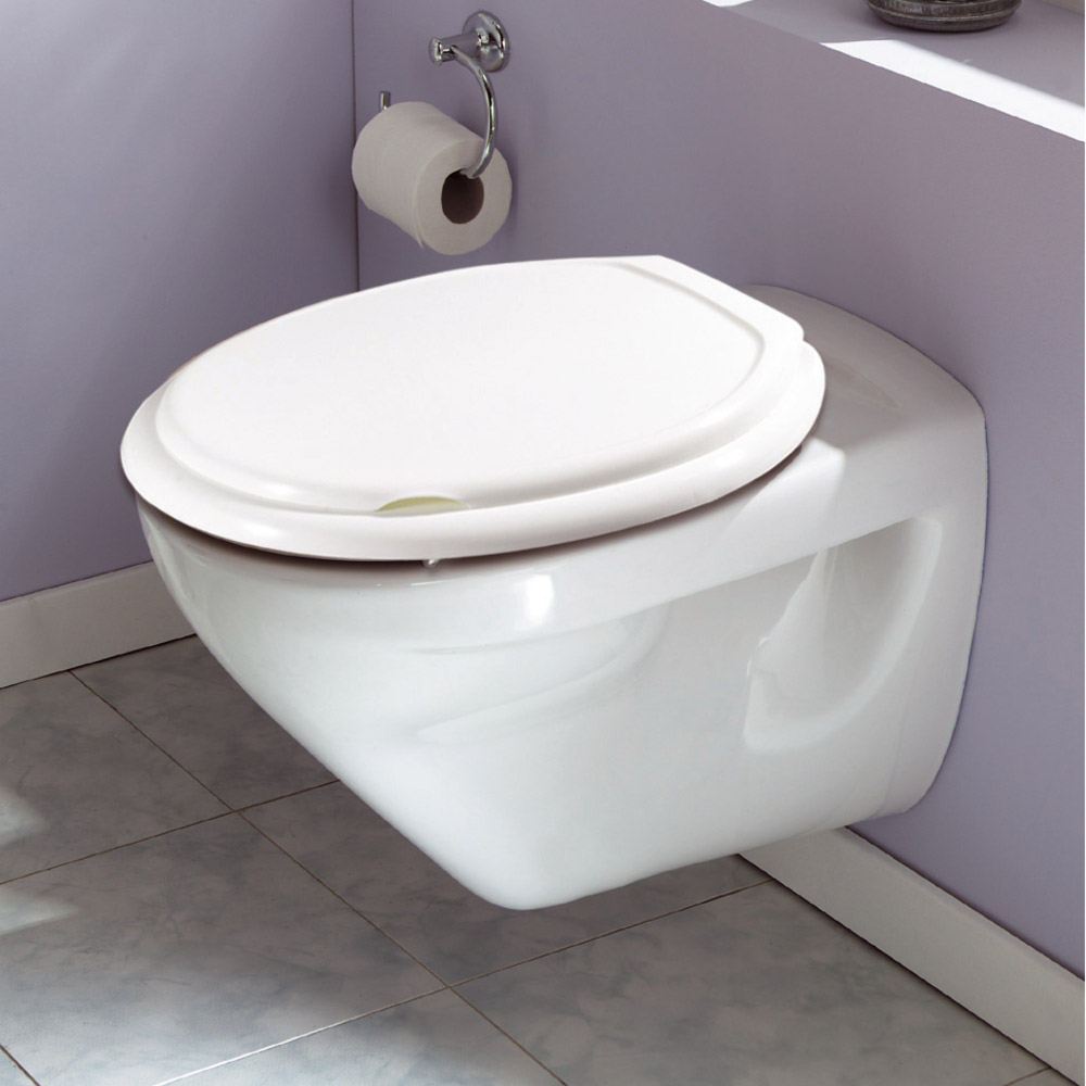 Ibergrif M41001, Abattant WC Forme D, Cuvette Toilette avec Frein